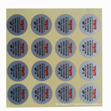 Silver Coating Self-Adhesive Label Sticker